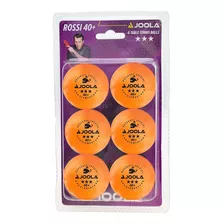 6 Pelotas De Ping Pong 3 Estrellas Joola Naranja