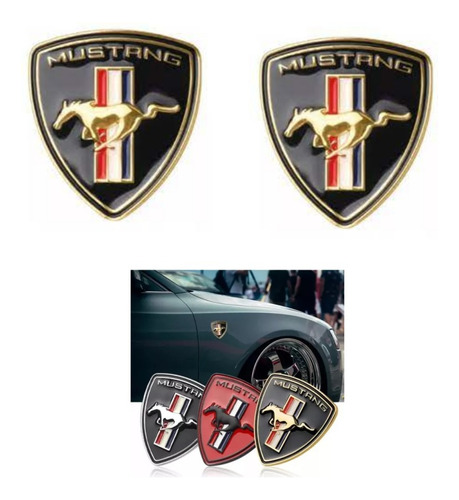 Mustang Shelby Emblemas Laterales Metlicos, Escudo 2 Piezas Foto 10
