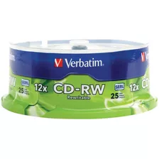 Cd-rw 700mb 2x-12x Rewritable Media Disc - 25 Pack Spin...