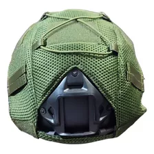 Funda De Casco Táctico Forro De Maya Táctica Verde 