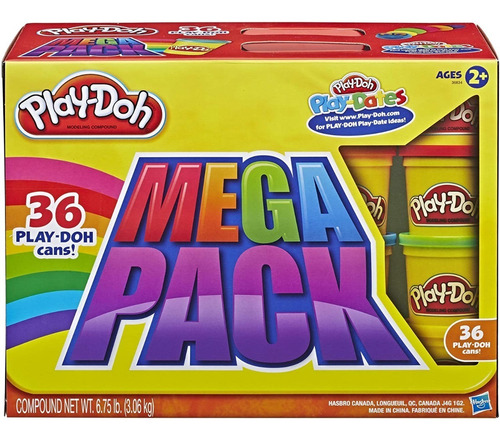 Play Doh Mega Pack 36 Potes De Plastilina Hasbro