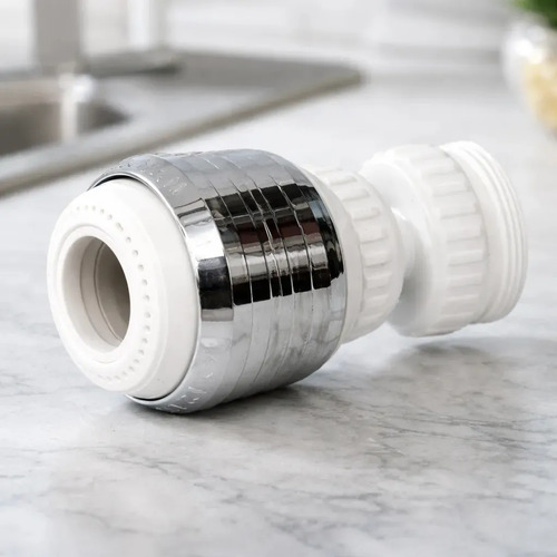 Cortachorro Aereador Monocomando Canilla Cocina Aquaflex Blanco Cepillado