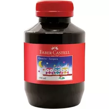 Tinta Guache 250ml - Preto Faber-castell