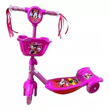 Patinete Infantil 3 Rodas Minnie Mouse C/ Led E Musica 