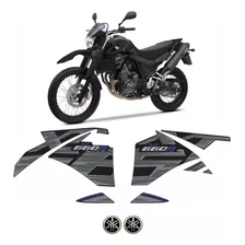 Jogo Adesivos Compatível Yamaha Xt 660r 2015 Preta R775