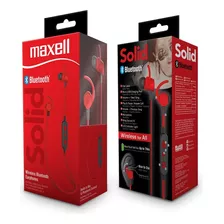 Bt-100 Audifonos Rojos Manos Libres Bluetooth Maxell In-ear