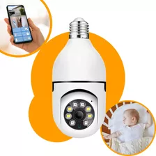 Camera Wifi 5g E 2.4g Lampada Segurança Externa Hd 360 