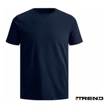 Remera Camiseta Básica Azul Classic 100% Algodón Trend