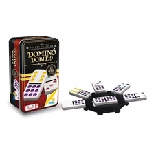 Domino Doble 9 Juego De Mesa En Español Caja De Lata