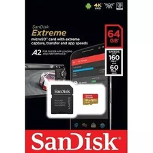 Memoria Micro Sd Extreme 64gb Uhs-i U3 A2 V30 4k - Sandisk