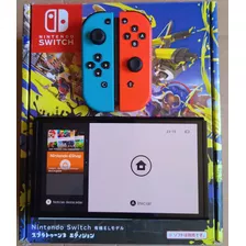 Nintendo Switch Oled Edicion Splatoon 3 Solo La Tablet 