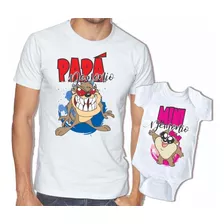 Dúo De Playeras Dia Del Padre Taz Demonio Hija