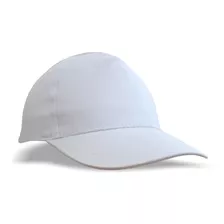 50 Gorras Blancas 5 Gajos De Gabardina Impresas Con Logo