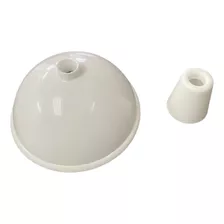 Kit Canopla Superior Com Copinho Branco Para Ventilador Teto