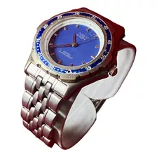 Reloj Pulsera Hombre New Man Azul Malla Metálica