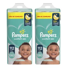 Kit Fraldas Xxg Infantil Pampers Confort Sec Com 2 Unidades 