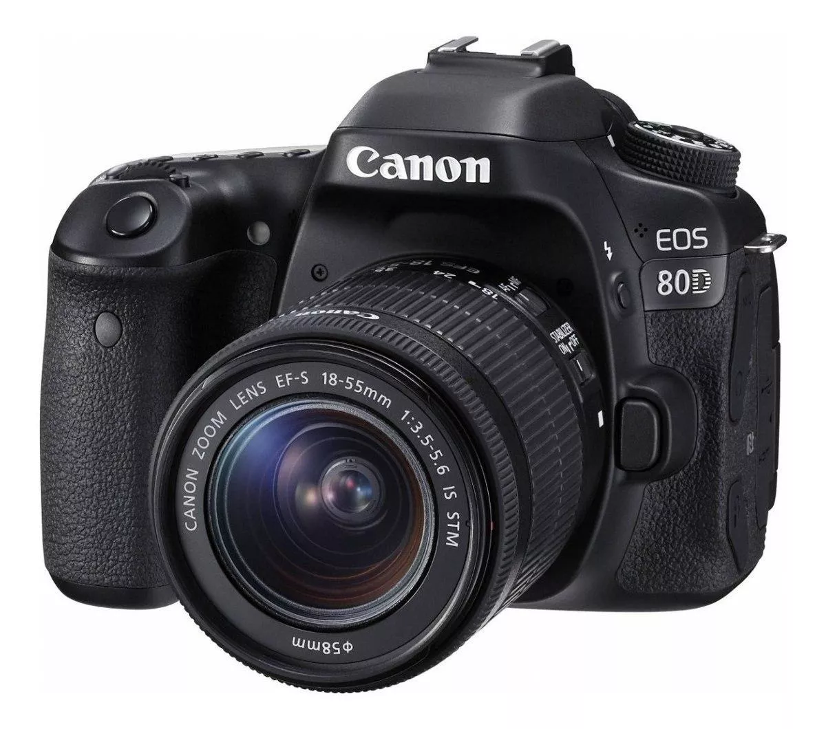 Canon Eos Kit 80d + Lente 18-55mm Is Stm Dslr Cor  Preto