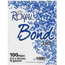 Papel Bond Royal Blanco Carta - Paquete Con 100 Hojas