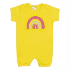 Kit 3 Macaquinho Infantil Menina Bebê Estampado Cor Sortidas