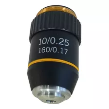 Objetiva Acromática Aumento 10x Na0,25 160mm 0,17