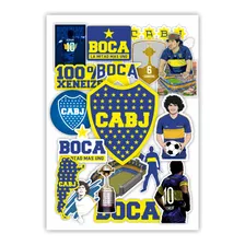 Sticker Boca Jrs Calcos Uv Sectorizado Termos -compu-mate