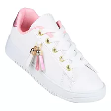 Tenis Moda Piso Niña Blanco Tacto Piel Stfashion 12003700