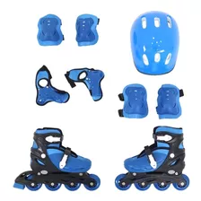 Kit Roller Belfix Radical Azul Completo Adulto