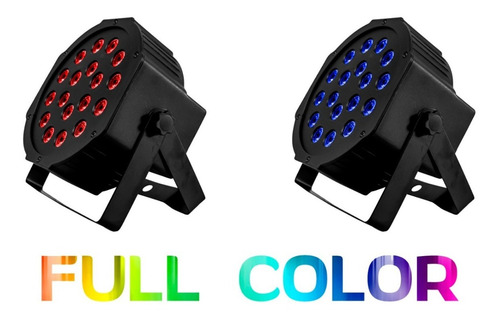 2 Cañon Par Led 18x3 W Full Color Rgb (2 Piezas)