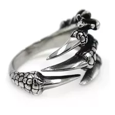 Anillo Garra De Dragon Ajustable Gotico Acero Zinc 