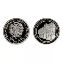 Moneda De Plata Del Ministerio De Relaciones Ext. [ Bcrp ]