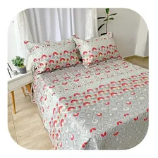 Cubrecama Estampado 2 Plazas 1/2 Reversible