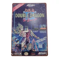 Placa Metalica Retro Double Dragon 2 Nes. Game Fenix.