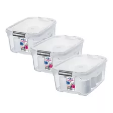 Set X3 Caja Organizadora Organizador Plástico Mediana 20 Lts