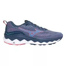 Tênis Mizuno Wave Way 3 Color Marinho/rosa - Adulto 37 Br