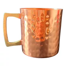 Caneca Moscow Mule Matelada 100% Cobre - Alça De Bronze