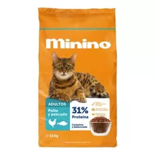 Alimento Minino Para Gato Adulto Todos Los Tamaños Sabor Pollo Y Pescado En Bolsa De 15kg