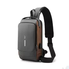 Mochila Tiracolo Masculina De Ombro Antifurto Com Porta Usb