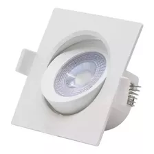 Spot Quadrado 5w Branco Quente Led Direcionável Embutir Biv 110v/220v