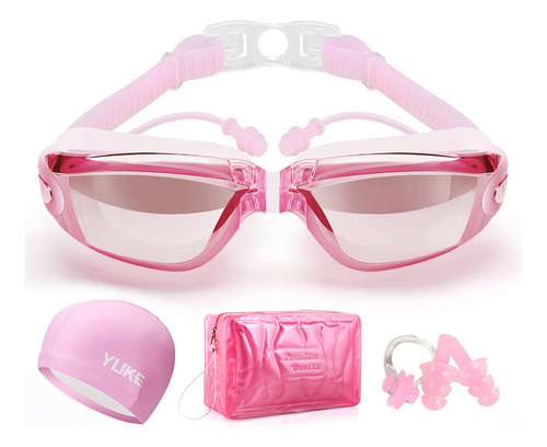 Kit De Lentes De Natación 5 En 1, Protección Uv, Antivaho