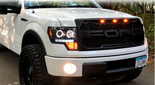 Mscara  Ford F-150 Tipo Raptor C/led Negra 2009-2015 Foto 2