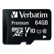 Tarjeta De Memoria Microsd Premium 64gb Adaptador Clase 10