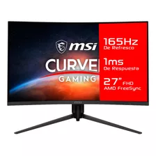 Monitor Gamer Msi 27 Optix G271cp 165hz Curvo 1ms Fhd Va