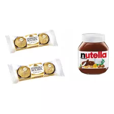 Kit Com 6 Bombons Ferrero Rocher + 1 Nutella 140g