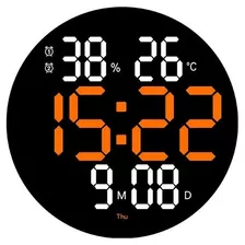 Reloj De Pared Digital Led Grande Con Control Remoto 10'' 