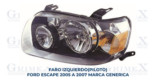 Faro Ford Escape 2005-05-2006-2007-07 Ore Foto 2