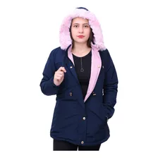 Jaqueta Feminina Parka Dupla Face Exclusiva Frio Intenso 