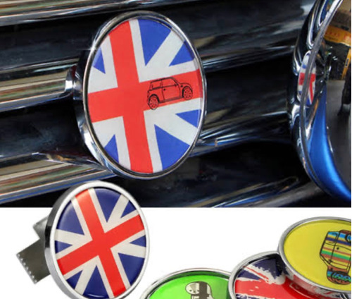 Emblema Mini Cooper Parrilla Modelo Ingles Bandera Inglesa  Foto 3