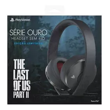 Fone Playstation Série Ouro Bluetooth The Last Of Us Part Ii Cor Preto