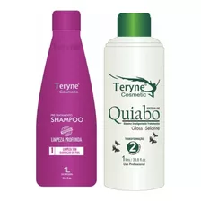 Kit Escova De Quiabo Organic Teryne 100% Liso E Compatível 