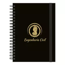 Caderno Colegial Plus Profissões Preto E Gold 200 F